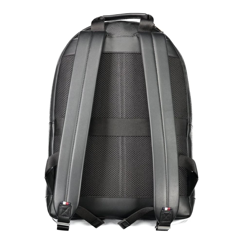 Tommy Hilfiger Zwarte herenrugzak met contrastdetails Black Unisex