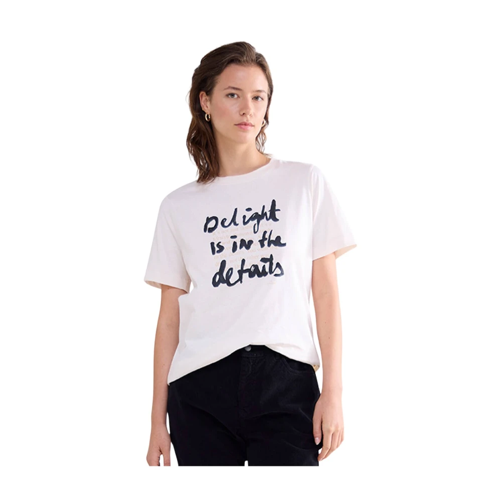 Summum Woman Ronde hals T-shirt in diverse kleuren Beige Dames