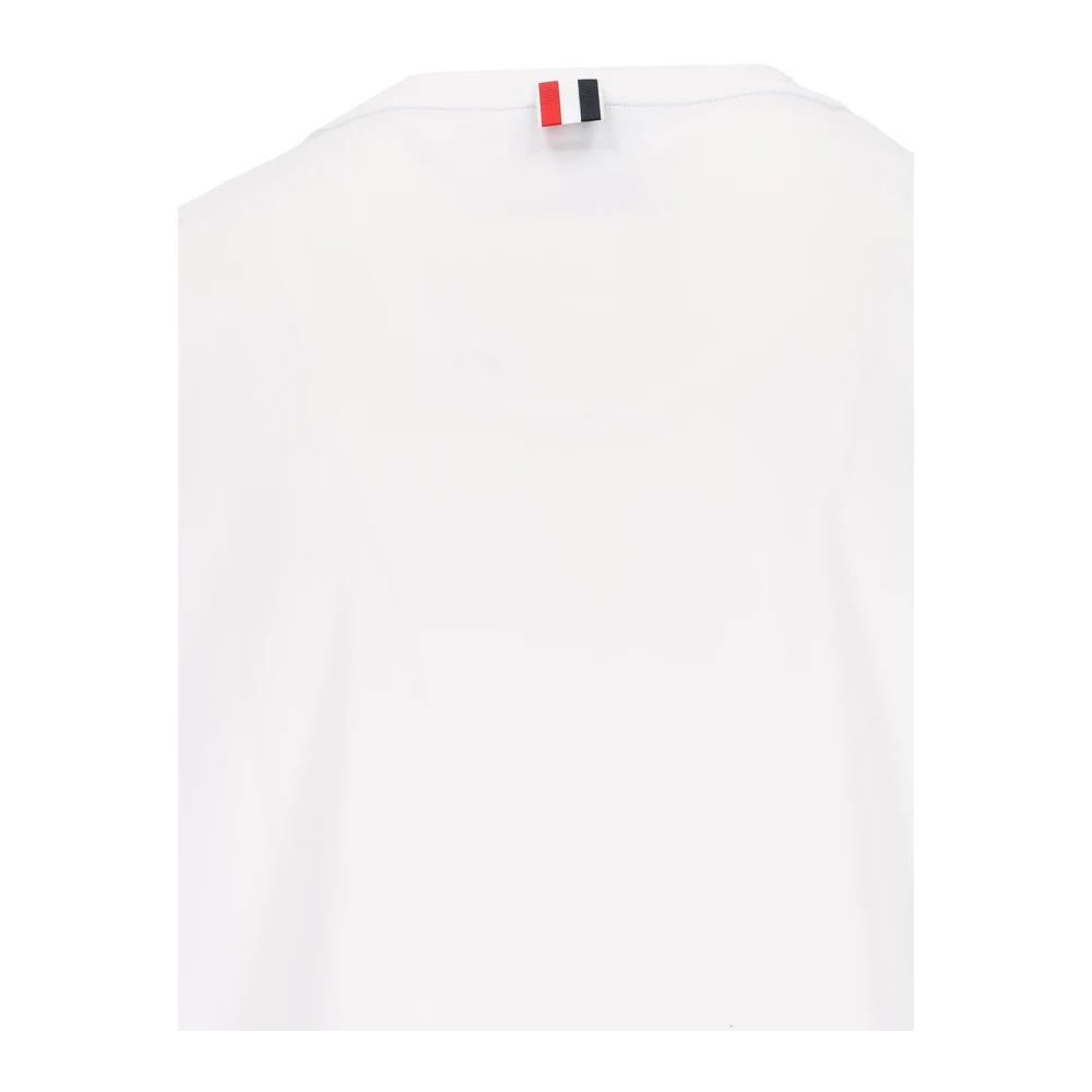 Thom Browne Witte T-shirts en Polos met Logo White Heren