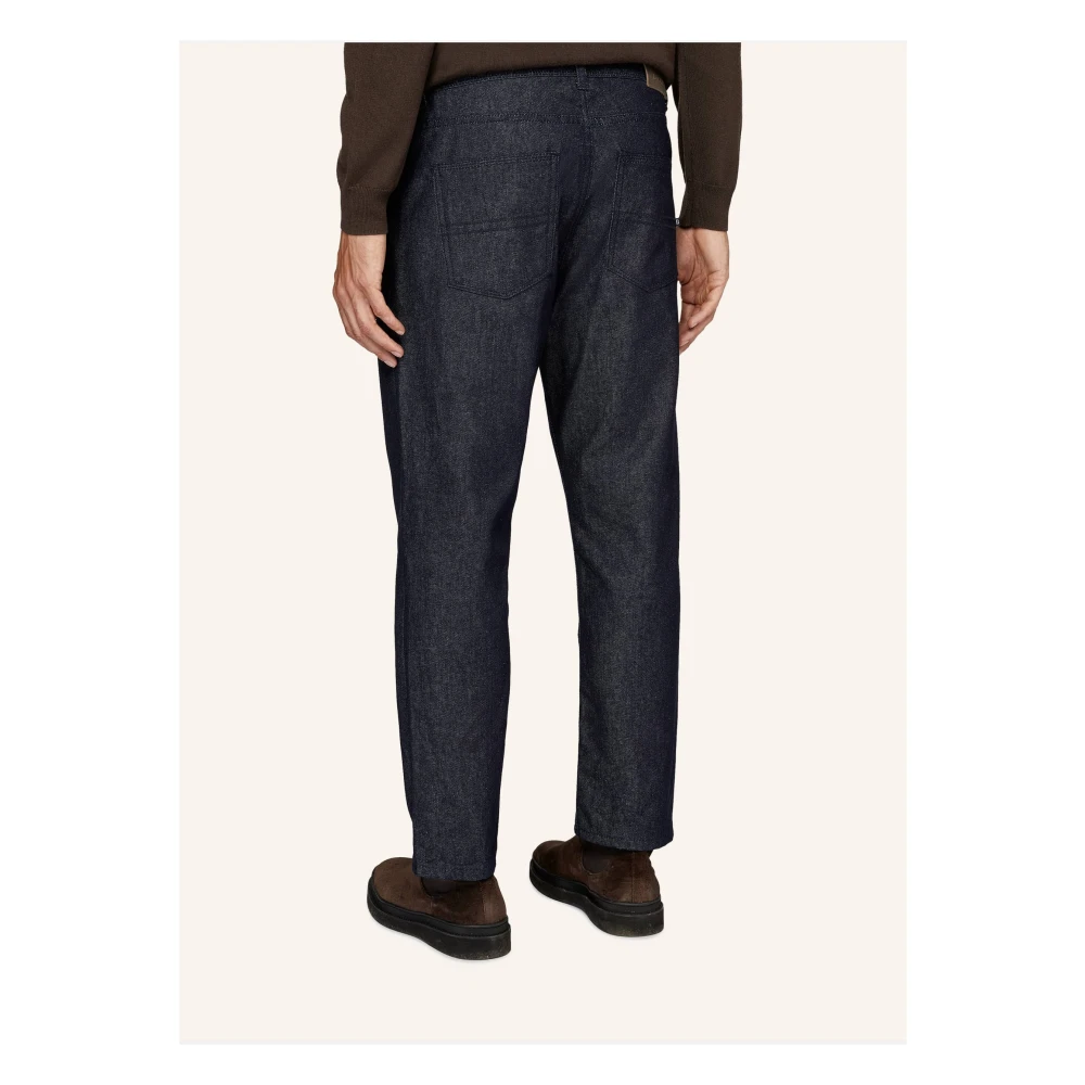 Boggi Milano Katoenen Denim Jeans Blue Heren