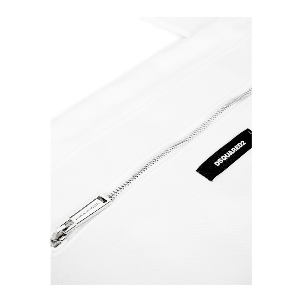 Dsquared2 Strand Logo Tote Tas Wit White Dames