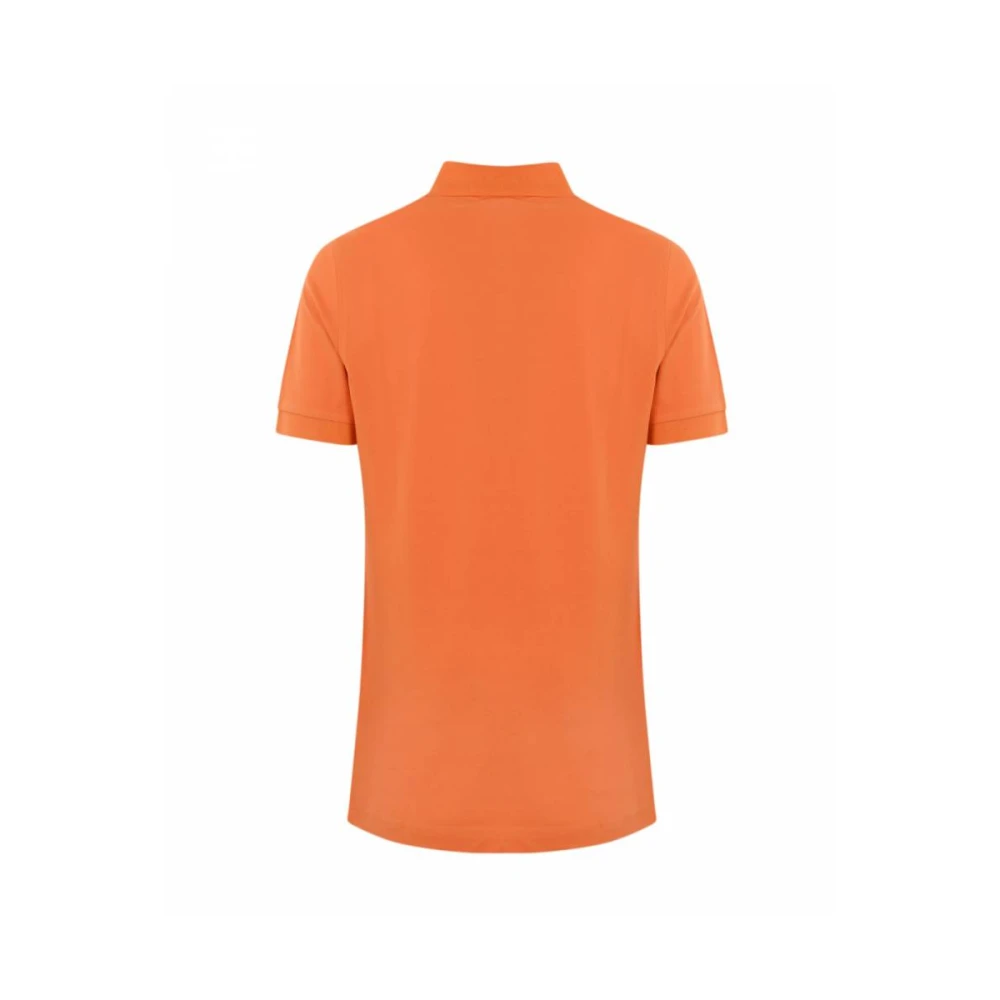 Fay Bicolor Polo Shirt met Dubbele Kraag Orange Heren