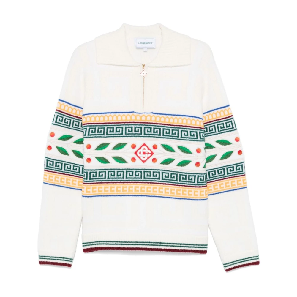 Casablanca Geborduurd Logo Wollen Trui Multicolor Heren