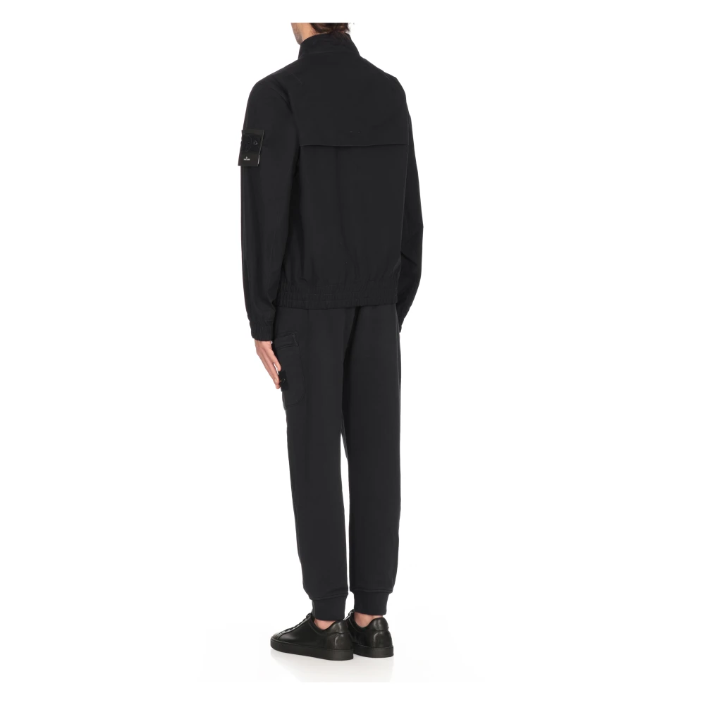 Stone Island Blauwe Katoenen Bomberjack Blue Heren