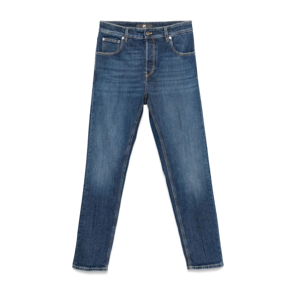 PT Torino Blauwe Straight Jeans Stijlvol Eco-Vriendelijk Ontwerp Blue Heren