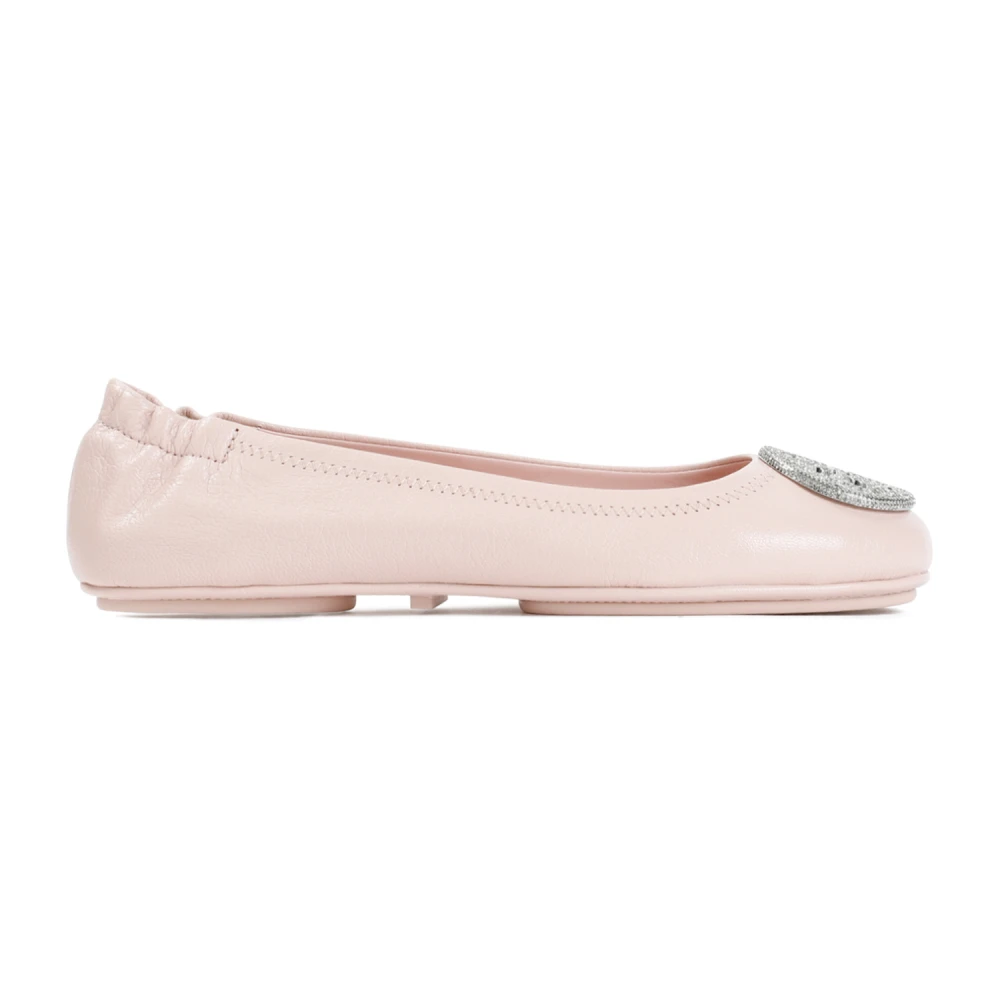 Tory Burch Minnie Pave Ballerina Skor Pink, Dam