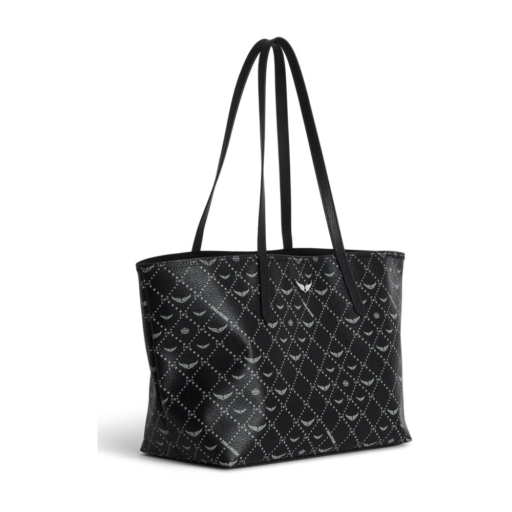 Zadig & Voltaire Monogram Shopper Tas in Zwart Black Dames