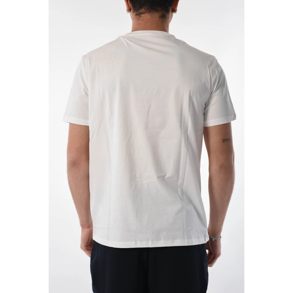 Armani Exchange Katoenen T-shirt met borstlogo White Heren