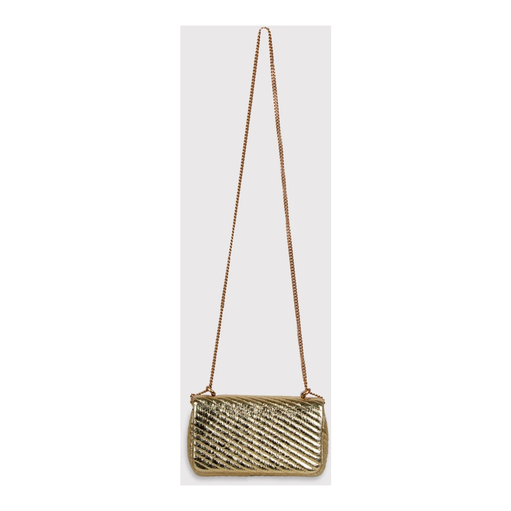 TORY BURCH Gewatteerde Mini Tas met Metalen Klep Yellow Dames