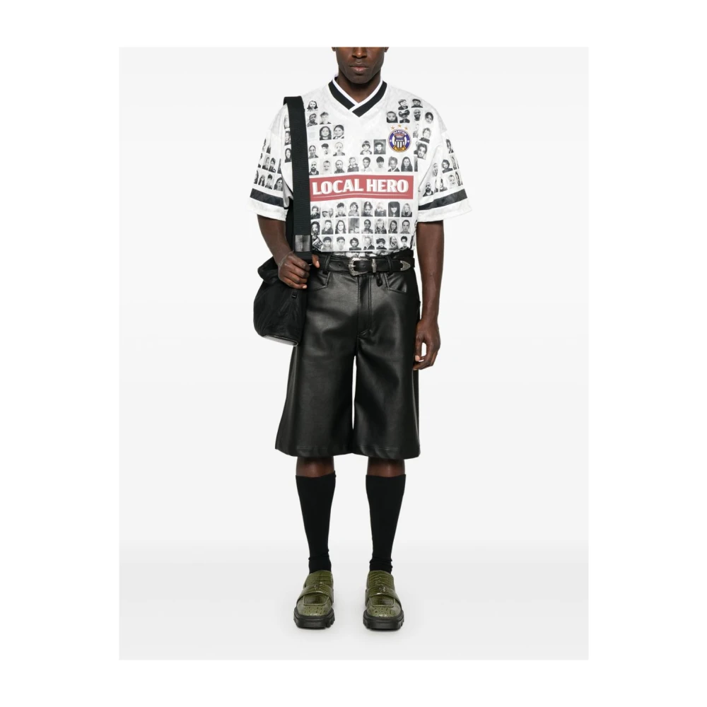 Martine Rose Faces Jacquard T-shirt Wit White Heren