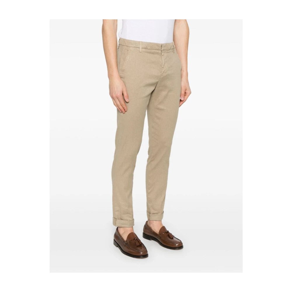 Dondup Beige Broek met Voorknoopsluiting Beige Heren
