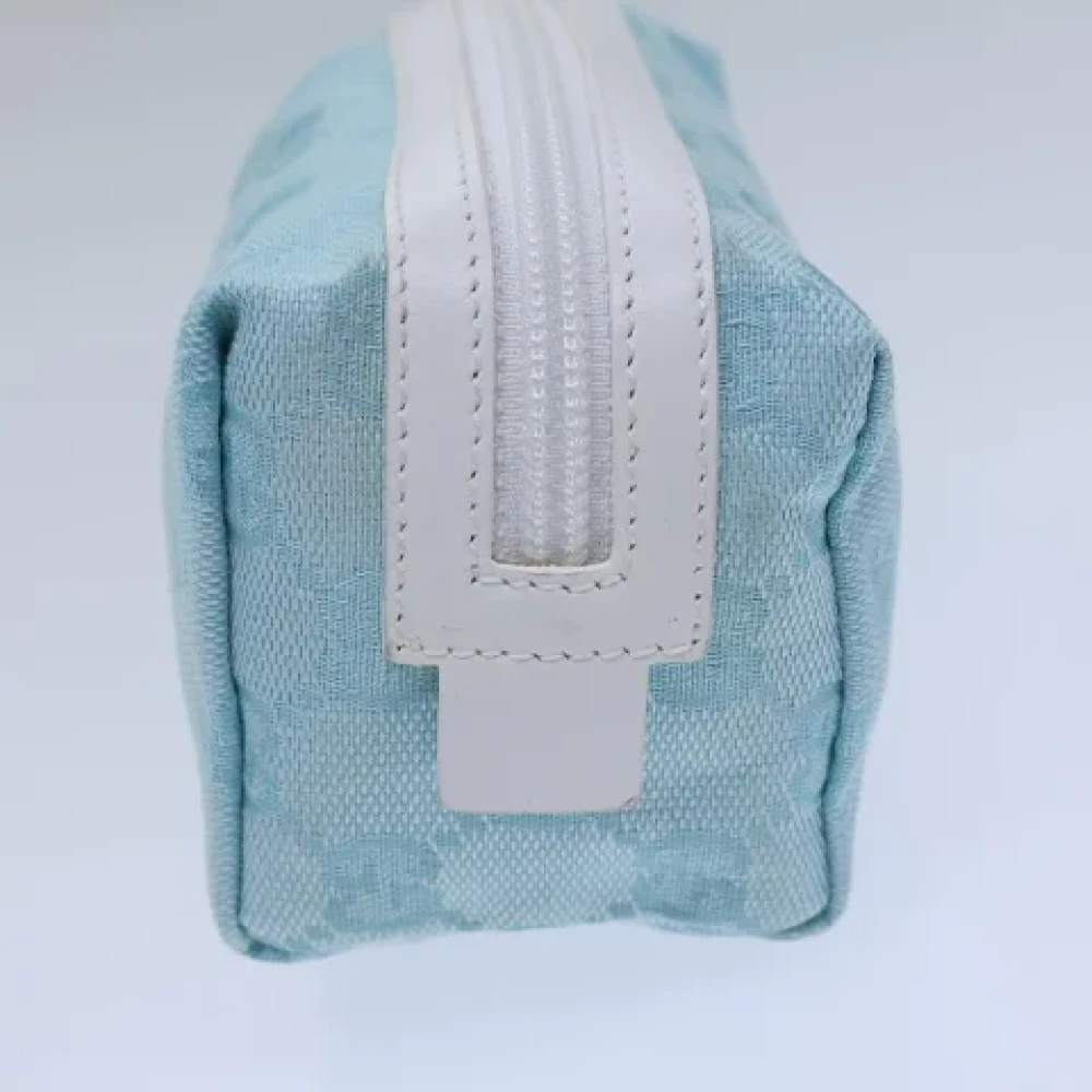 Gucci Vintage Pre-owned Canvas pouches Blue Dames