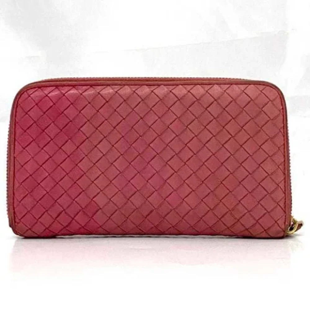 Bottega Veneta Vintage Pre-owned Leather wallets Pink Dames