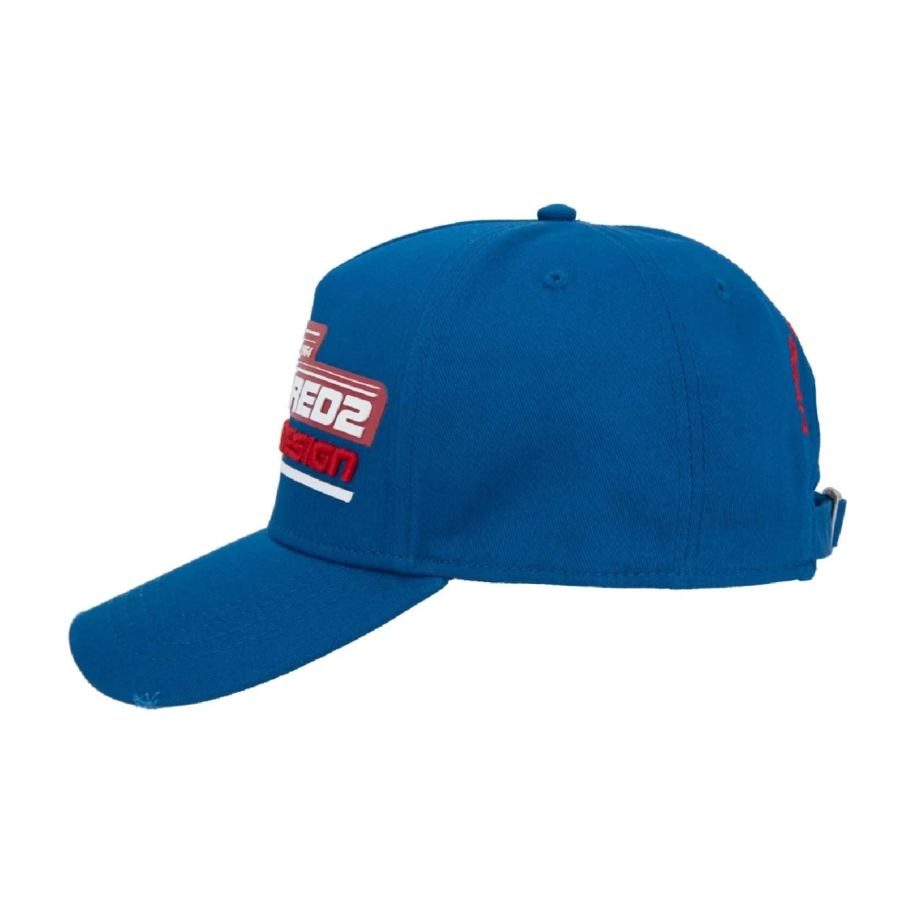 Dsquared2 Gedrukte Baseballpet met Gesp Sluiting Blue Unisex