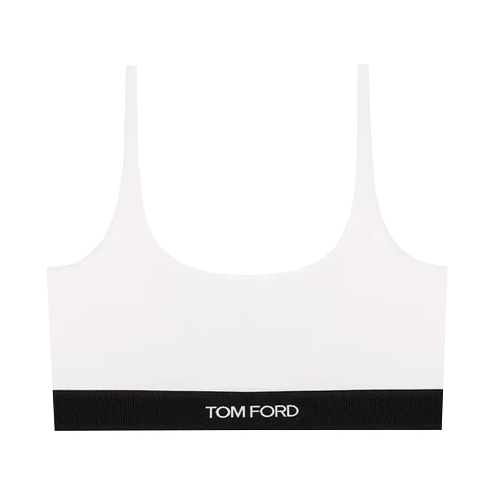 Tom Ford Women's White Modal Signature Bralette - Bras - Xs - Underwear