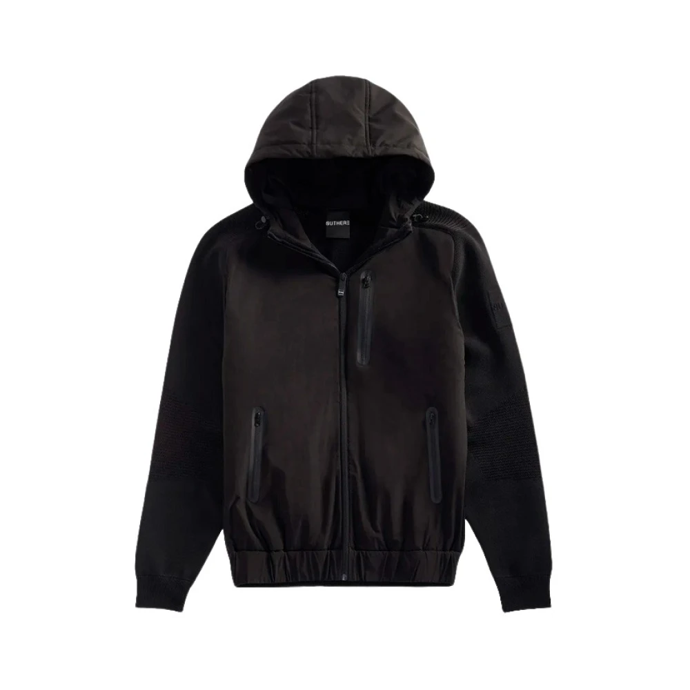 Outhere Zwarte Zip Hoodie Combi Stijl Black Heren