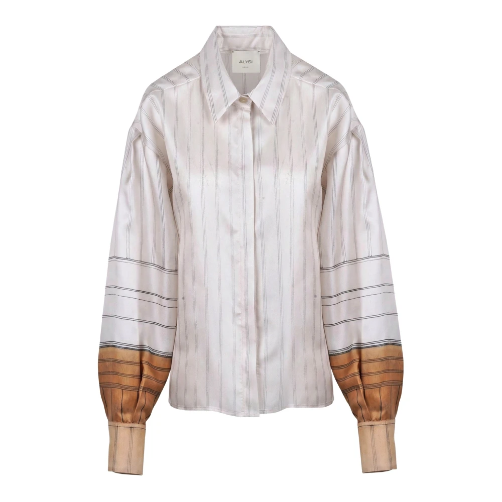 Alysi Women's Striped Silk Shirt