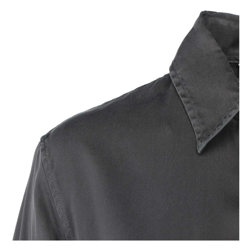 Caliban Casual Katoenen Overhemd voor Mannen Black Dames