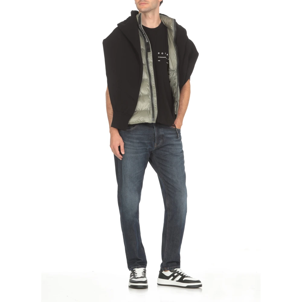 Hogan Zwarte Katoenen Hoodie met Logo Print Black Heren