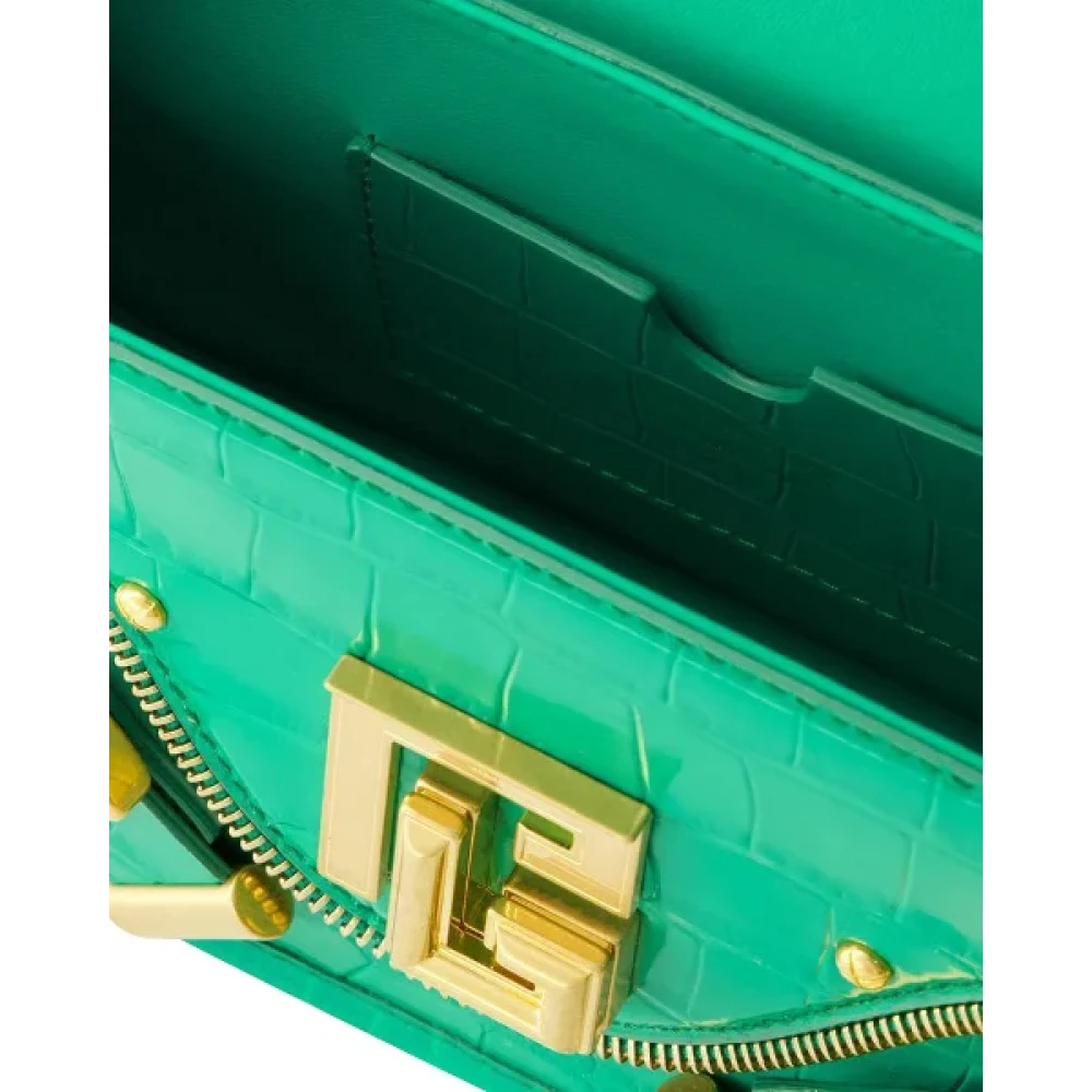 Balmain Pre-owned Leather shoulder-bags Green Dames