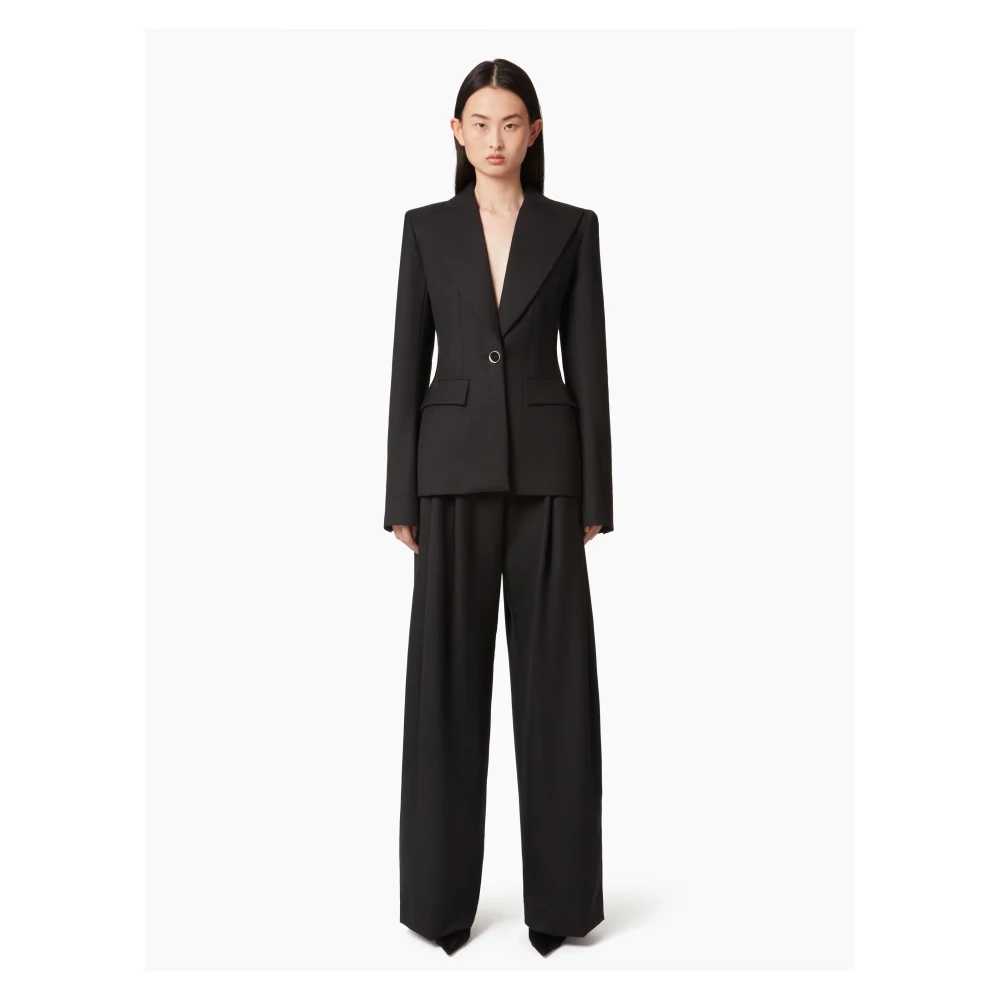 Nina Ricci Geplisseerde Wijde Pijp Black Dames