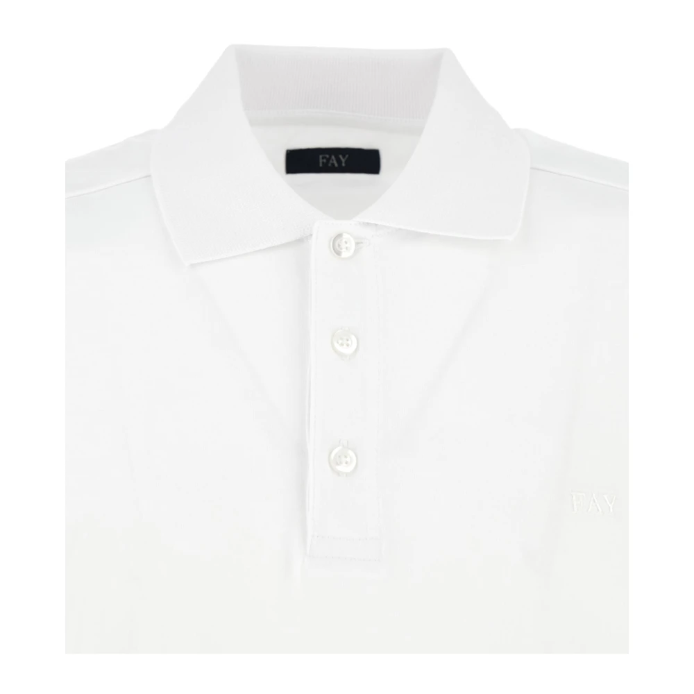 Fay Witte T-shirts en Polos White Heren