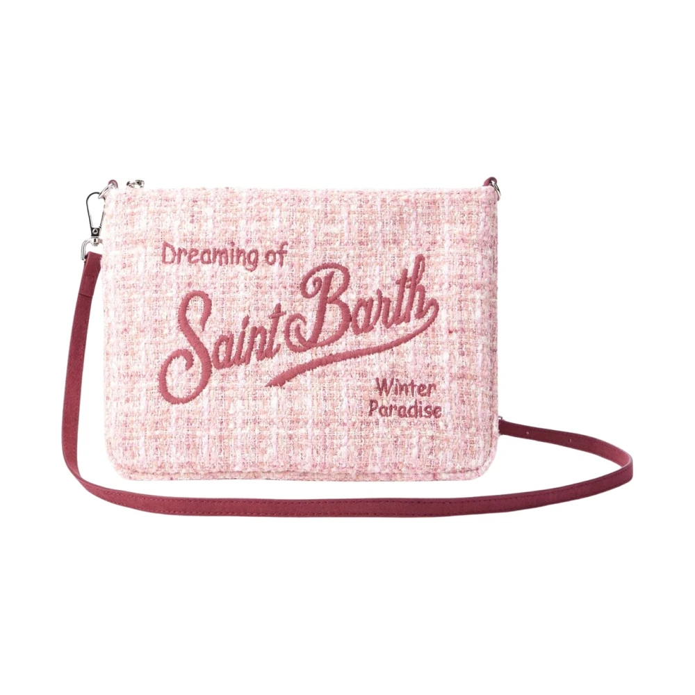 Saint Barth Parisienne Tweed Roze Clutch Tas Pink Dames