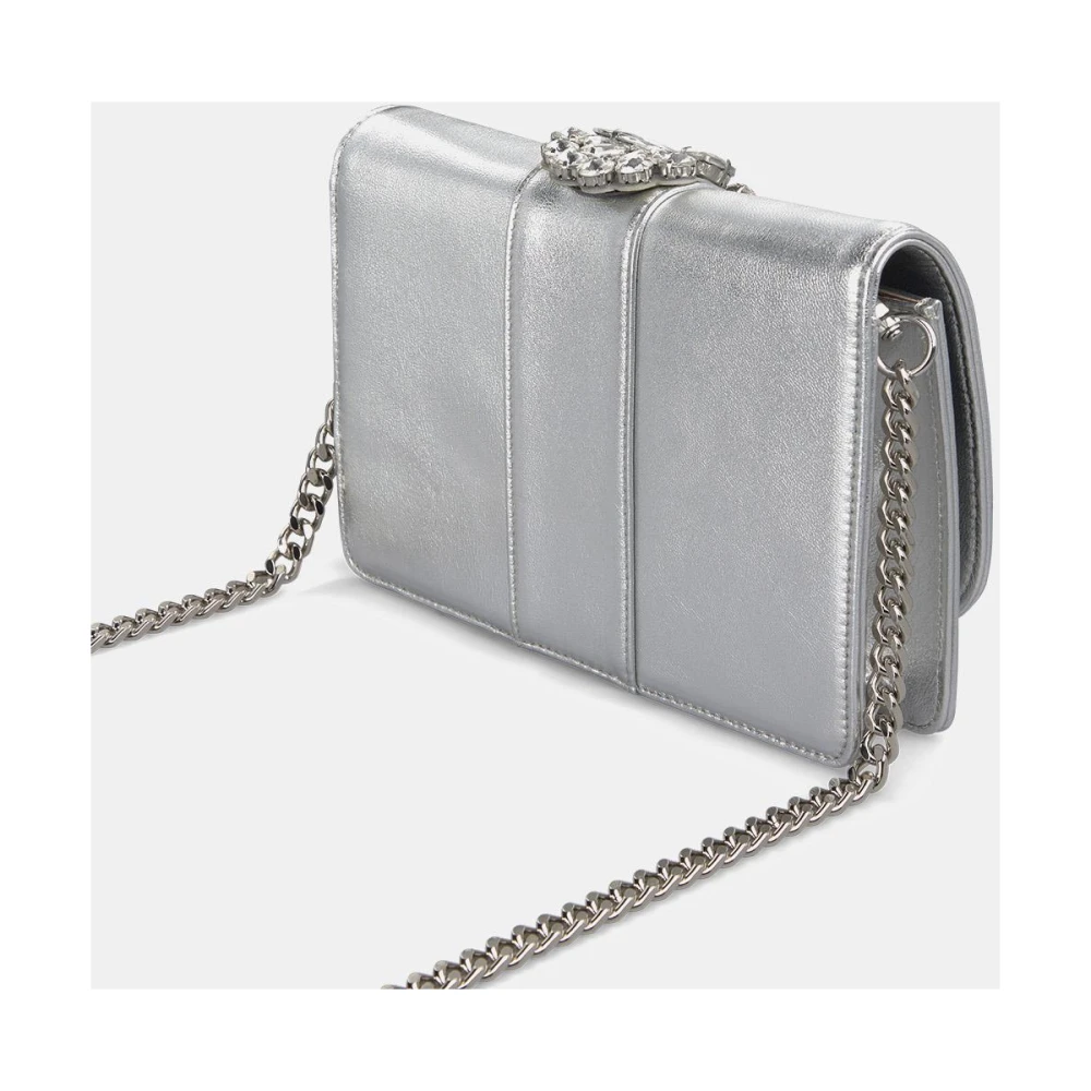 Alma en Pena Rhinestone clutch tas Gray Dames
