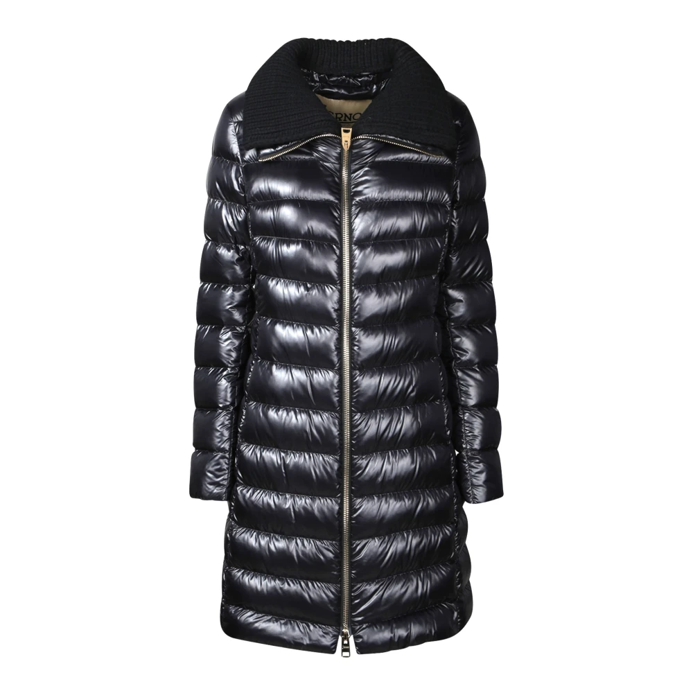 Herno Zwarte Elegante Jas Aw24 Black Dames