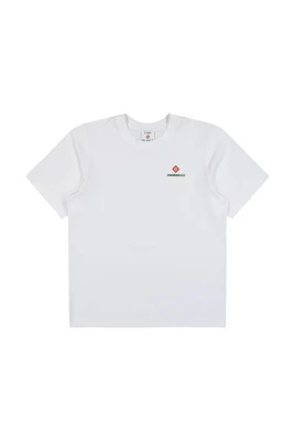 Tryckt logotyp T-shirt i bomull