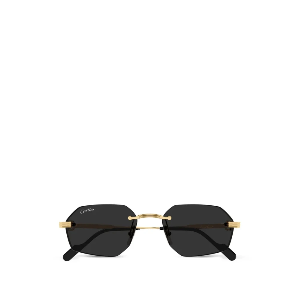 Cartier Men's Yellow Sunglasses, 54 Mm, Square Sunglasses