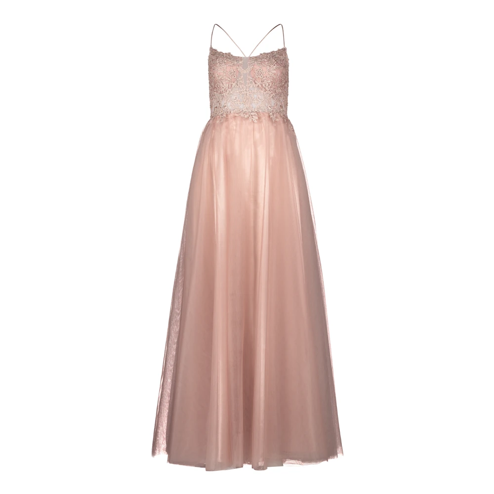 Vera Mont Women's Brown Gowns, S, Embroidered Evening Dress