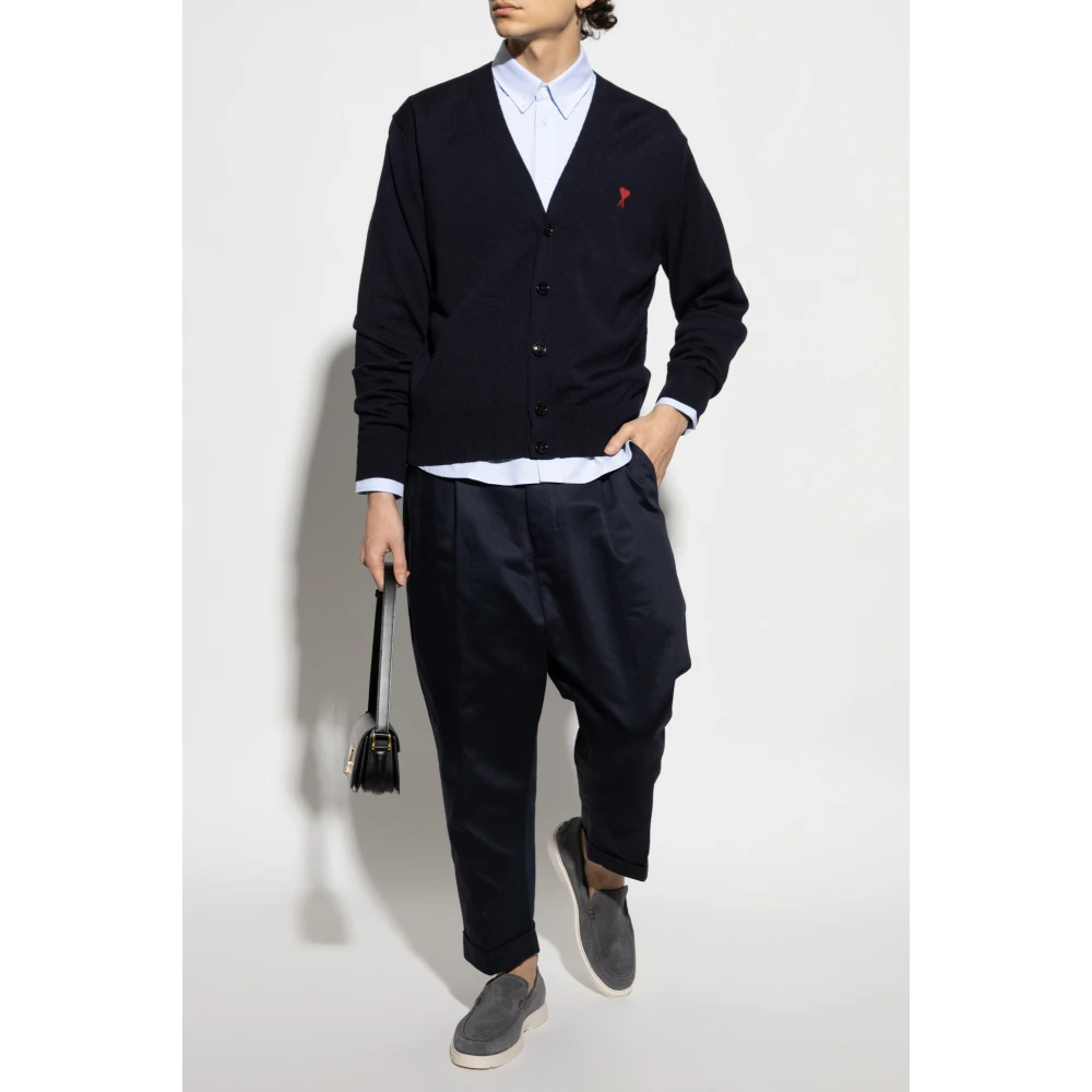 Ami Paris Wol wollen cardigan Blue Heren