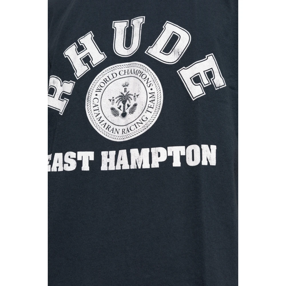 Rhude T-shirt met logo Blue Heren