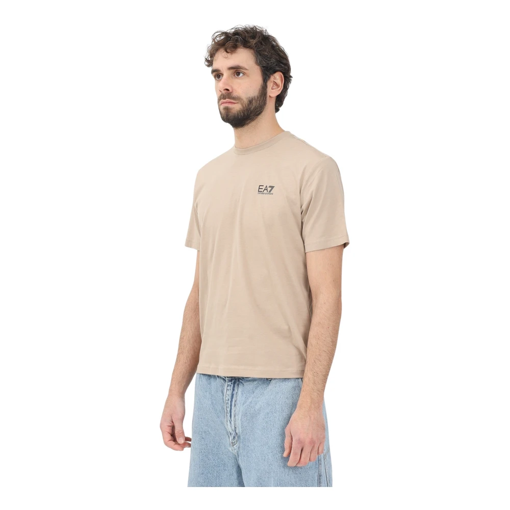 Emporio Armani EA7 Beige T-shirt met korte mouwen voor heren Beige Heren