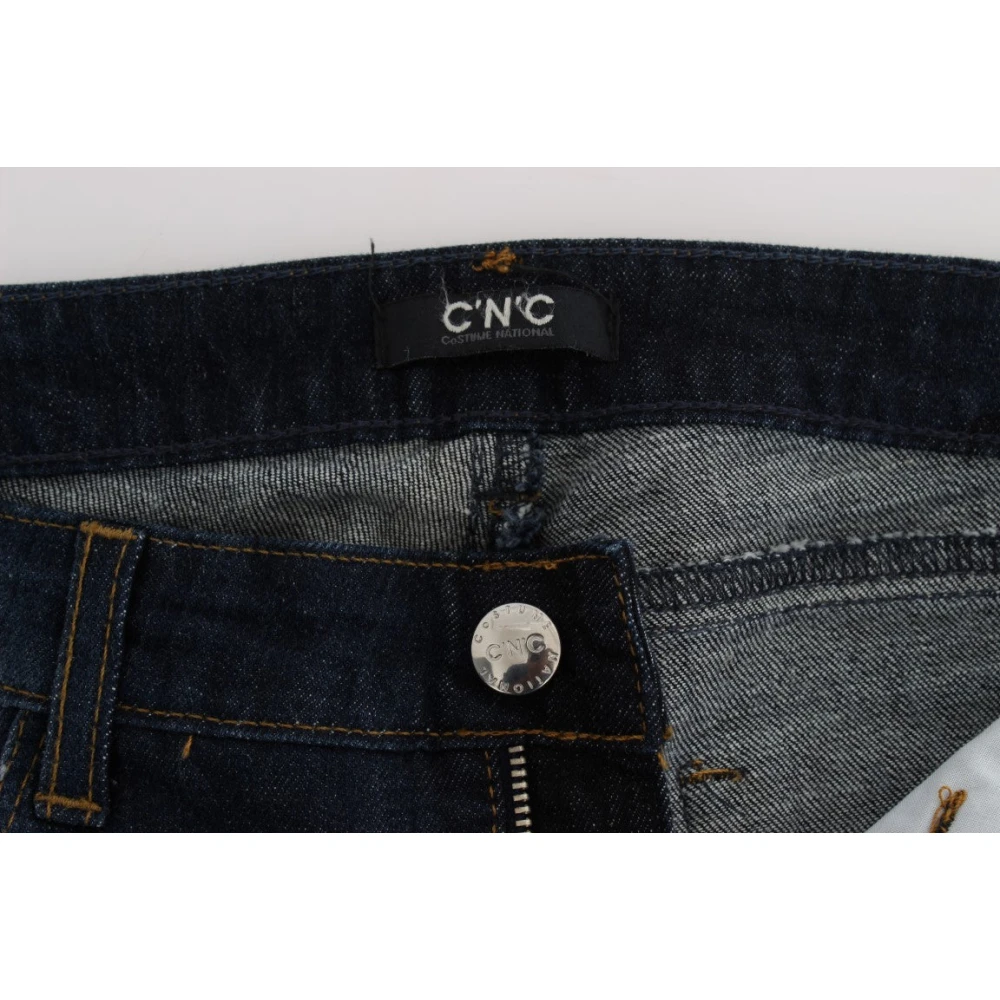 Costume National Slim Fit Blauwe Designer Jeans Blue Dames