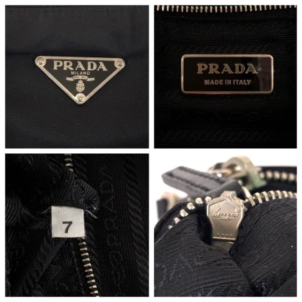 Prada Vintage Pre-owned Canvas prada-bags Black Dames