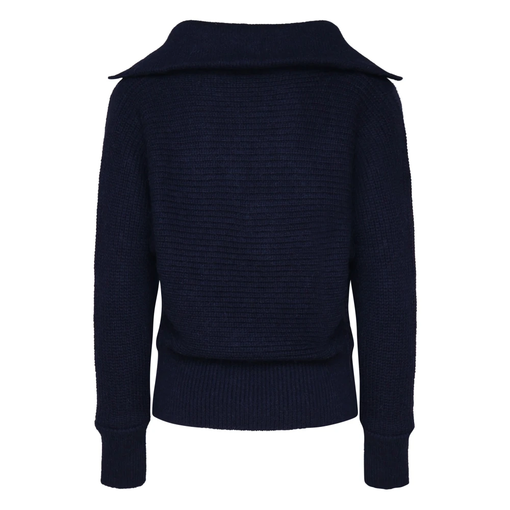 pinko Navy V-Hals Gebreide Trui Sweater Blue Dames