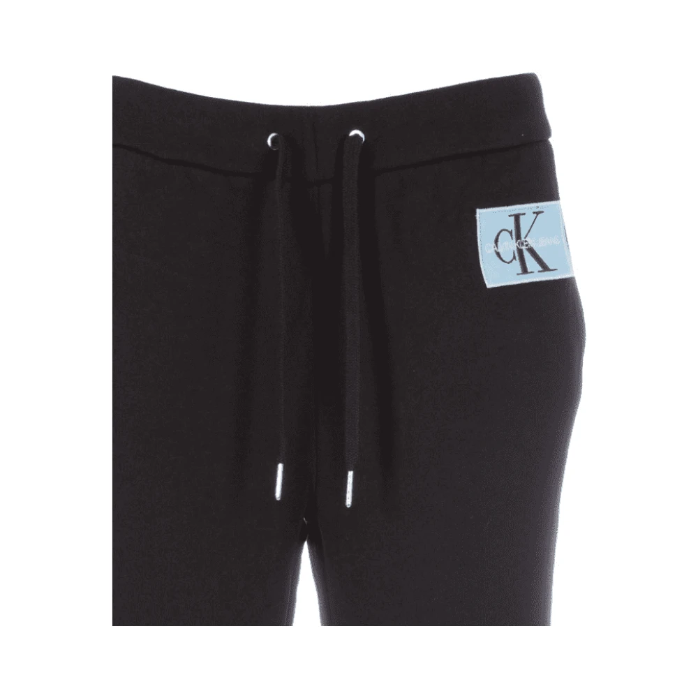 Calvin Klein Sportieve Zwarte Denim Joggers Black Dames