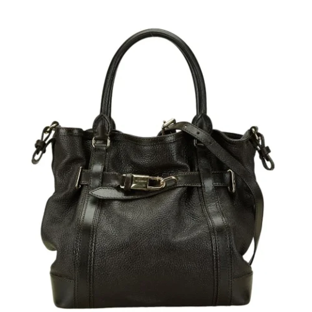 Burberry Vintage Pre-owned Leather handbags Brown Dames