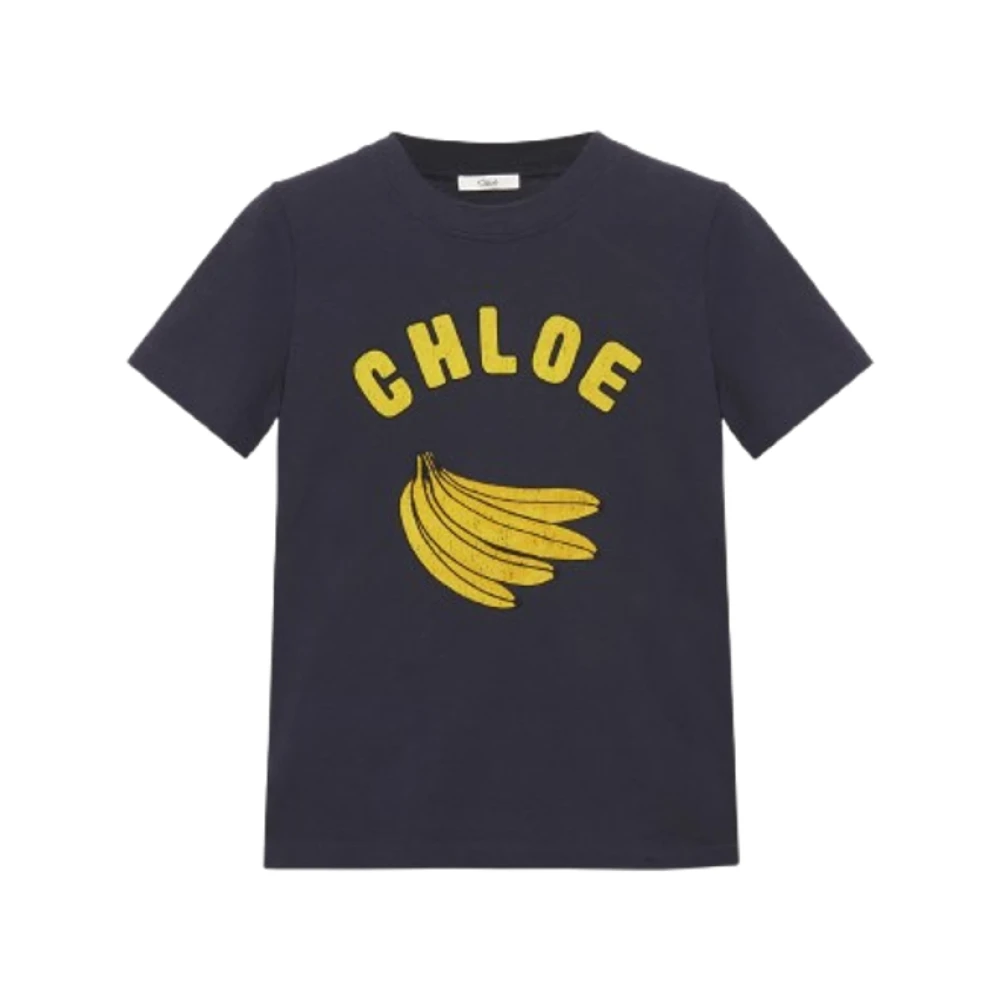 Chloé Stijlvol T-shirt voor vrouwen Blue Dames