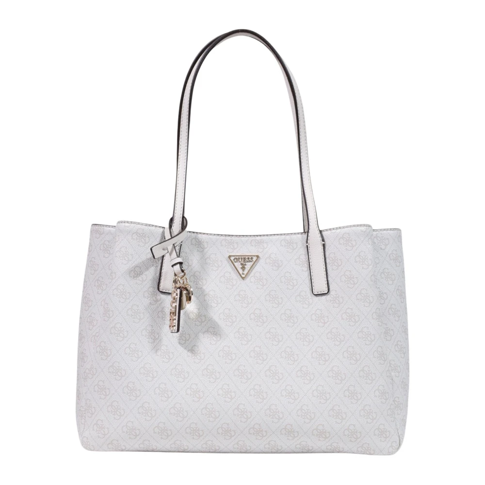 Guess Women's White Anadela 3 Comp Satchel - Shoulder Bags - One Size - Bags