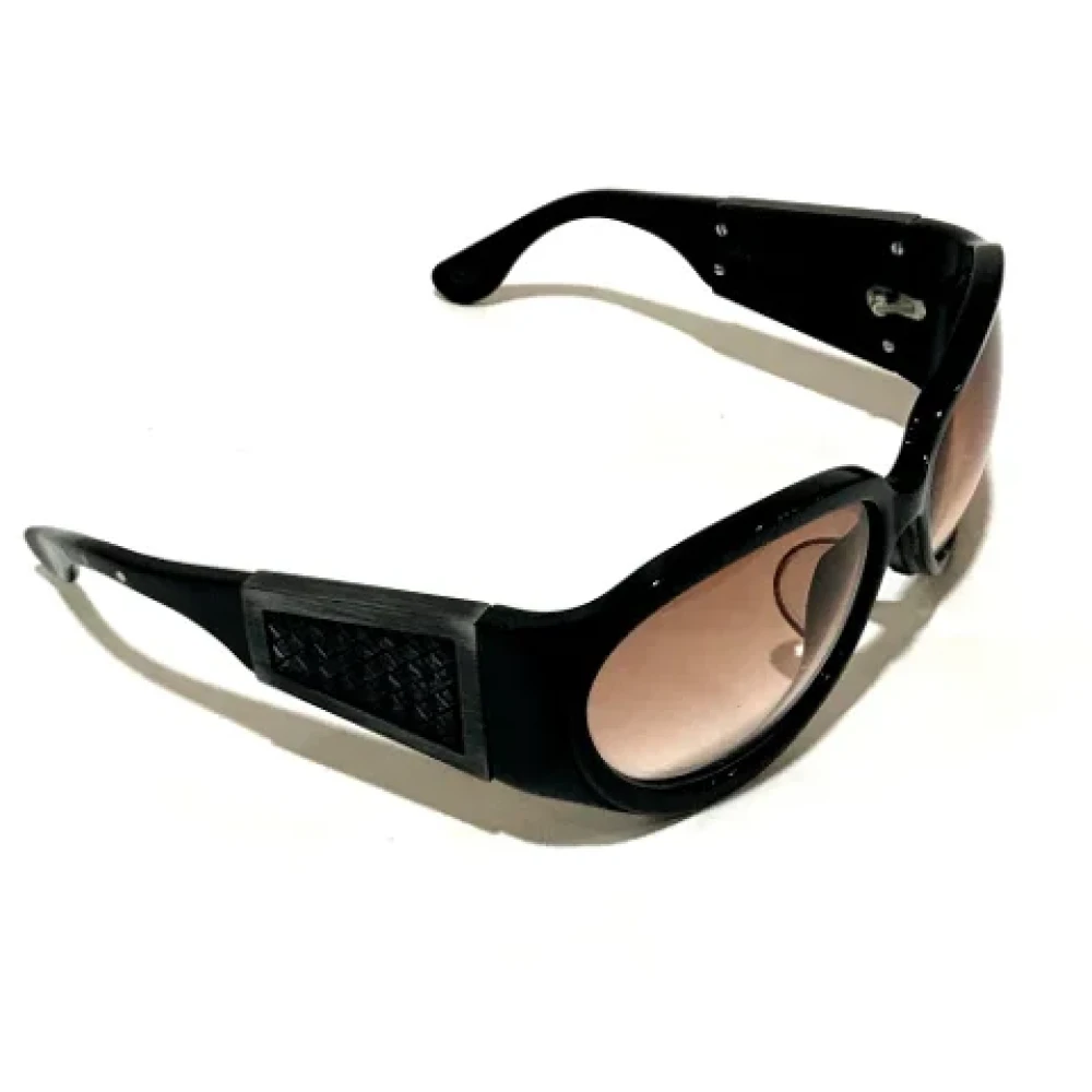 Bottega Veneta Vintage Pre-owned Fabric sunglasses Black Dames