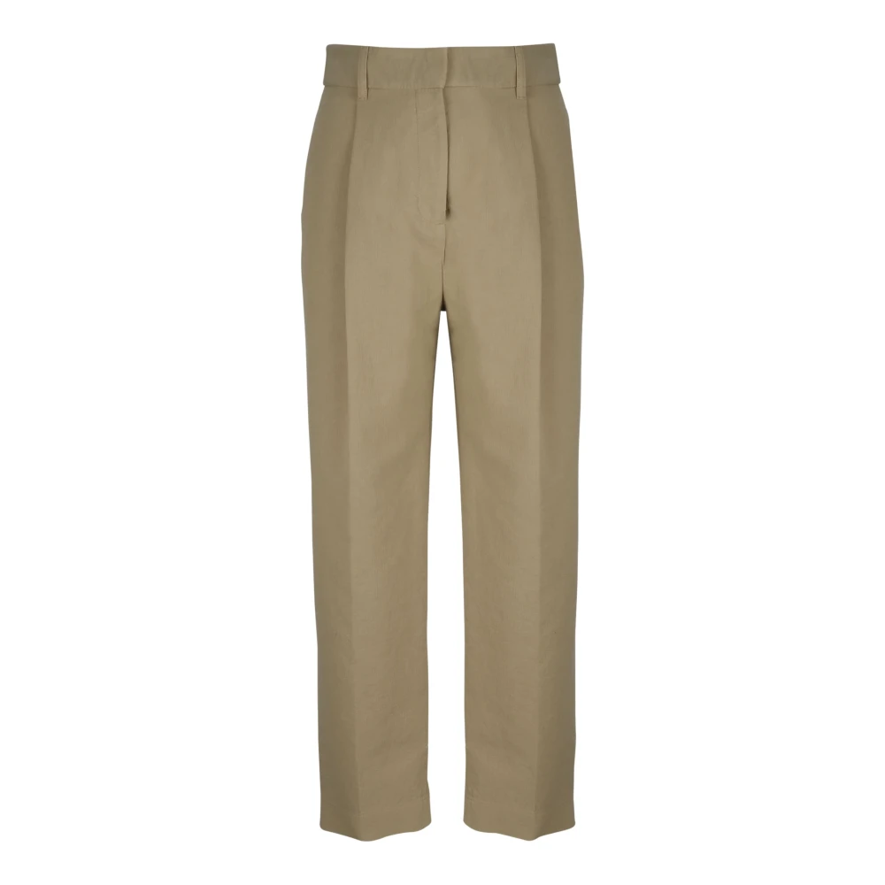 See by Chloé Amber Olive Katoenen Broek Beige Dames