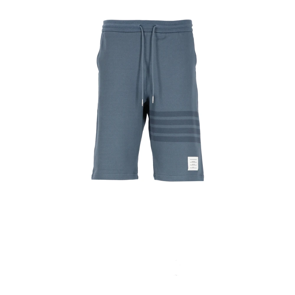 Thom Browne Blauwe Bermuda Shorts van Katoen voor Mannen Blue Heren