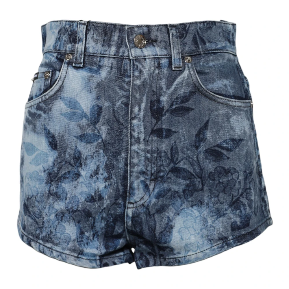 Dolce & Gabbana Blue High Waist Denim Shorts - Female - Denim Shorts - S - Shorts