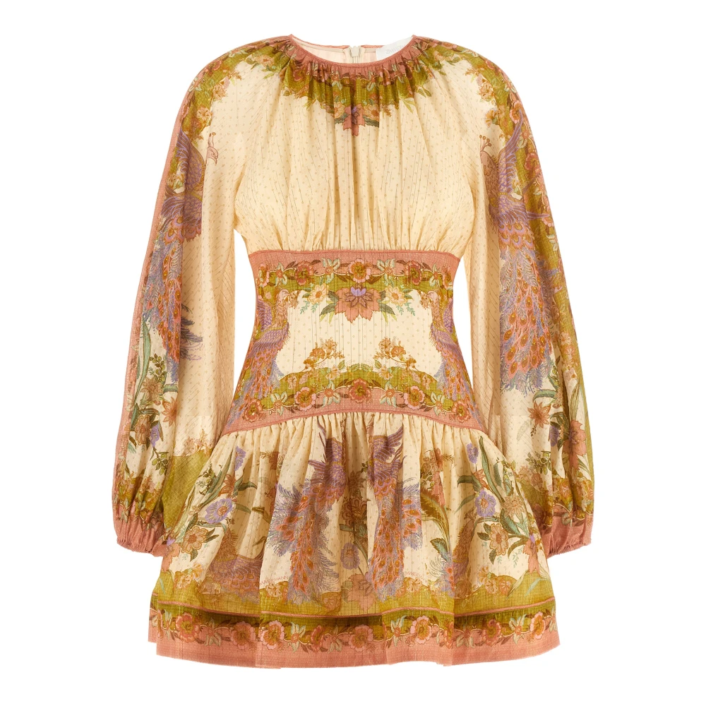 Zimmermann Short Dresses, Female, S, Indra Floral Scarf Dress Multicolor