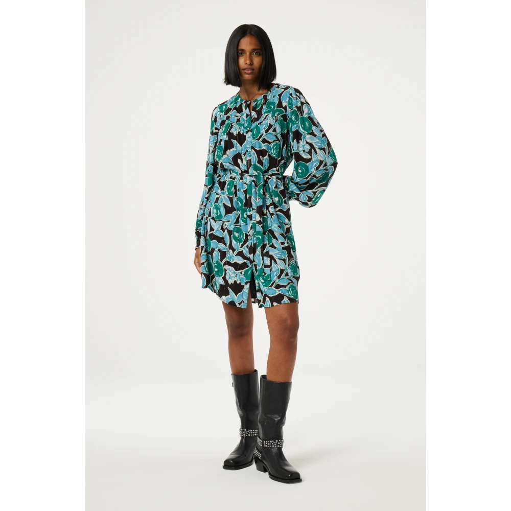 Fabienne Chapot Ballonmouw Korte Jurk Green Dames
