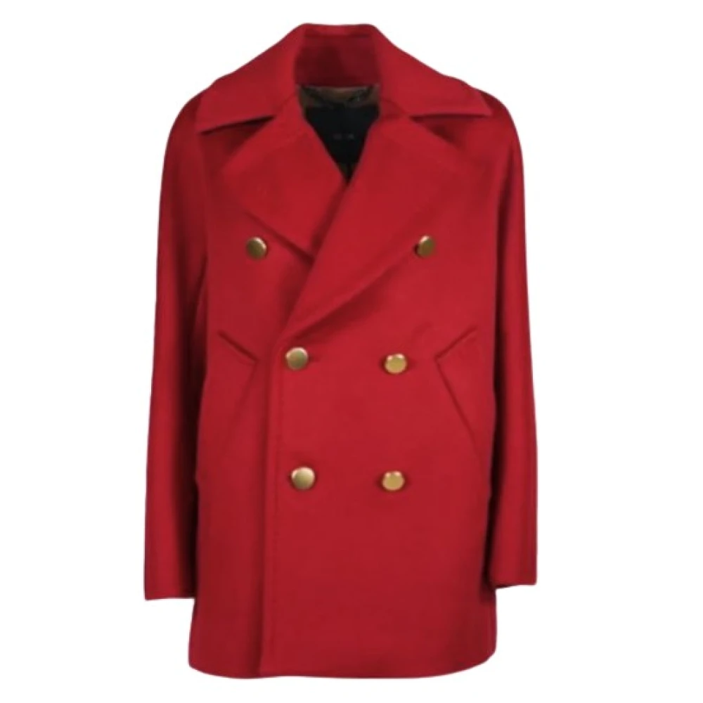 Max Mara Rode Cabanjas met Sartoriale Details Red Dames