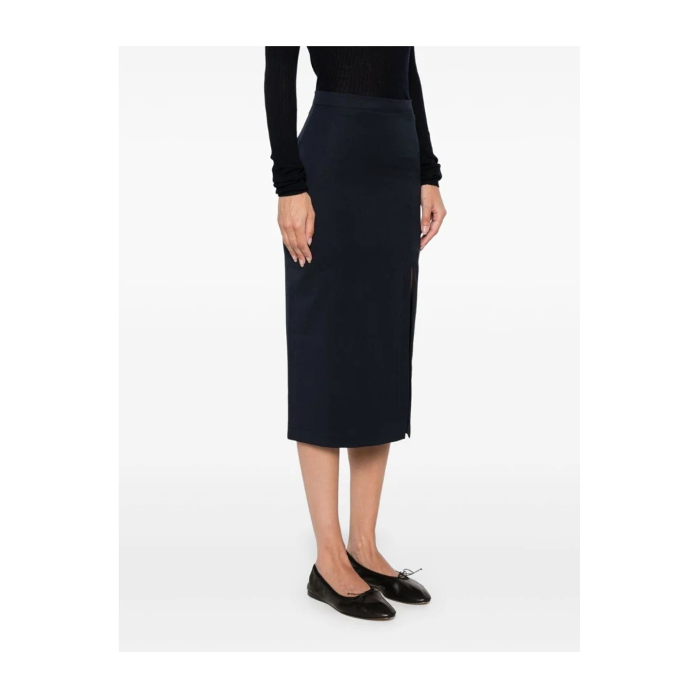 Barena Venezia Zwarte wollen potloodrok Blue Dames